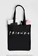 Сумка-шоппер. Friends (черная, 38х42см, длина ручек 58 см) - фото 9
