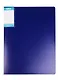 Папка боковой прижим А4 "HOR LINES", синяя, карман - фото 1