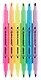 Текстовыделители 06цв "TWIN NEON" двусторонние, пл/уп, BRAUBERG - фото 3