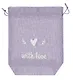 Мешок холщовый «With love», фиолетовый, 20*25*6см, шнурок - фото 3