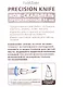 Нож-скальпель Hatber канцелярский прецизионный 24x4мм, противоскользящая ручка, 8 зап.лезвий, блистер Предназначен для работ по бумаге, картону, дереву, коже, винилу. - фото 4