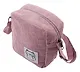 Сумочка на молнии кросс-боди (розовая) (вельвет) (16х14х6) (12-HanMa-765) - фото 4