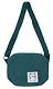 Сумочка на молнии кросс-боди (бирюзовая) (вельвет) (16х14х6) (12-HanMa-766) - фото 1