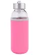 Бутылочка в чехле (розовая) (стекло) (300мл) - фото 1