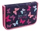 Пенал 1 отделение "Яркие бабочки" 21*13,5 см, молния, полиэстер - фото 2