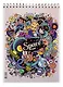Блокнот А5 50л кл. "Дудл" спираль, тверд.подложка, тонир.блок, полн.УФ лак, ассорти - фото 1