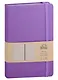 Книга для записей А5 96л кл. "Joy Book. Фиалковые сны" иск.кожа, тонир.блок, скругл.углы, ляссе, резинка, карман на задн.форзаце - фото 1