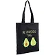 Сумка-шоппер My avocado bag, черная, текстиль, 40см.*32см. - фото 2