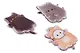 Набор значков Котики Cute (3шт) (ПВХ) (4см) (12-81541-202510-SPT-39) (ассорти) - фото 4