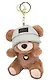 Брелок Мишка в панаме коричневый (текстиль) (12см) (12-21082025-F44) - фото 1
