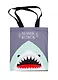 Сумка-шоппер Shark attack серая текстиль 40см.*32см. - фото 1