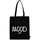 Сумка-шоппер Mood (черная,-бежевая) текстиль 40см.*32см. - фото 1