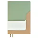 Ежедневник недат. А5 160л "Лайка" оливковый, кожзам, тв.переплет, обл.поролон, тиснение фольгой,  офсет, ляссе - фото 1