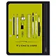 Папка для канцелярских принадлежностей А5 (25,5*20,5) Феникс+ Канцелярия на зеленом, 1отд., пластик - фото 1