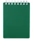 Блокнот А7 80л кл. "VELVET" зеленый, пласт.обл, спираль - фото 1