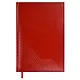 Ежедневник недат. А5 160л "Сариф эконом" красный, иск.кожа, тв.переплёт, поролон, блинтовое тиснение, офсет, ляссе - фото 1