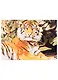 Холст с красками по номерам 22х30см ТМ Рыжий кот Тигр в джунглях (13цв) HS103A - фото 1