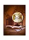 Записная книжка учителя А5 96л "Глобус и книги" офсет 7БЦ гл.лам, тисн.фольгой - фото 1