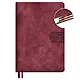 Ежедневник дат. 2026г. А5 176л "Тиволи глосс" бордовый, кожзам, тв.переплет, блинт.тиснение, офсет, справ.мат-лы, вырубка, закругл.углы, 2 ляссе, инд.уп - фото 1