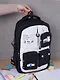 Рюкзак школьный, подростковый черно-белый "Кролик", Yoi - фото 13