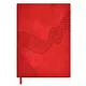 Ежедневник недат. А6+ 160л 126х174 "Софт-тач" красный, иск.кожа, мягкий переплет, блинт.тиснение, офсет, ляссе - фото 1