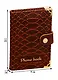 Алфавитная книга на кнопке Lezar А7+, 64 листа, коричневая - фото 3