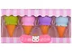 Набор ластики пазлы (4шт) "Мороженое", ассорти, ПВХ бокс - фото 2