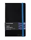 Блокнот для зарисовок 13*21 80л "Стихия" 140г/кв.м, черн.тв.обл., синий срез - фото 1