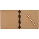 Скетчбук 200*200 120л "Лиса" крафт бумага 80г/м2, карт.обл., тв.подложка, гребень - фото 2
