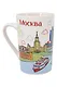Кружка Москва Москва-сити (фарфор, матовая)(цветн.рисунок) (коробка) (065-4-18-CL) - фото 1
