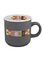 Кружка матовая маленькая Объемные буквы, черная (фарфор) (100мл) (Москва) (066-SM-19-BL) - фото 1