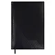 Ежедневник недат. А5 160л "Сариф эконом" черный, иск.кожа, тв.переплёт, поролон, блинтовое тиснение, офсет, ляссе - фото 1
