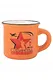 Кружка фарфоровая маленькая под эмаль Родина-мать, Звезда, оранжевая (Волгоград) (75мл) (065-9-80K29-OR) - фото 1