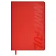 Ежедневник недат. А5 160л "Софт-тач" красный, кожзам, тв.переплет, декор УФ лак, офсет, ляссе - фото 1
