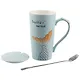 Кружка с крышкой и ложкой Хвост русалки (керамика) (450мл) (12-07057-XS8107) - фото 2