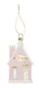 Новогоднее подвесное украшение Домик розовый (пластик) (ПВХ бокс) (11см) (12-09305-N3) - фото 1