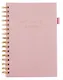 Книга для записей А5 80л кл. "Calipso" розовый, иск.кожа, резинка, гребень - фото 2