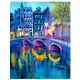 Алмазная мозаика (классическая) с подрамником, с полным заполнением "Сумерки Амстердама", 17 х 22 см - фото 1