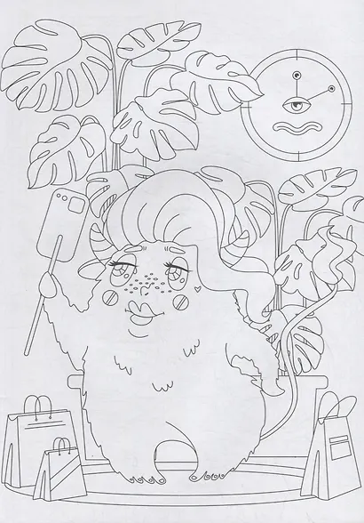 РАСКРАСКА А4 эконом. СТИЛЬНЫЕ МОНСТРЫ - фото 4