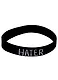 Браслет Hater (черный) (силикон) (20,2 см) - фото 1