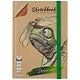 Скетчбук 145*203 80л "Дикий мир" крафт бумага., тв.подложка, резинка - фото 1