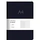 Книга для записей А4 80л лин. "Format" черн.иск.кожа, интегр.переплет, тиснение фольгой, скругл.углы, инд.уп. - фото 1