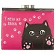 Кошелек с застёжкой У меня же лапки (чёрный котик) (PU) (10×9) (12-11592-ZY-1) - фото 1