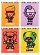 Блокнот А6 40 листов, нелинованный, "Leon, Amber, Emz, Nita, Frank" спираль, Brawl Stars - фото 1