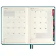 Ежедневник дат. 2025г. А6+ 176л 126х174 "Тиволи глосс" зеленый, кожзам, тв.переплет, блинт.тиснение, вырубка, офсет, ляссе - фото 9