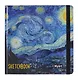 Скетчбук 200*200 80л "Винсент Ван Гог, Звёздная ночь" белый офсет 100г/м2, тв.подложка - фото 1