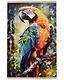 Алмазное панно на подвесе. Экзотический попугай. 30х50 см. - фото 1