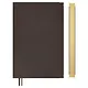 Ежедневник недатированный А5 160 листов "Шеврет глосс" коричневый, мягкий переплёт, искусственная кожа - фото 4