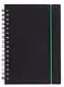 Записная книжка А6 80л кл. "Favorite Black. No 2" спираль, пласт.обл., резинка - фото 1