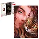 Набор для творчества. Алмазная мозаика Phoenix plus на подрамнике "Девушка с котом", 30 х 40 см - фото 2